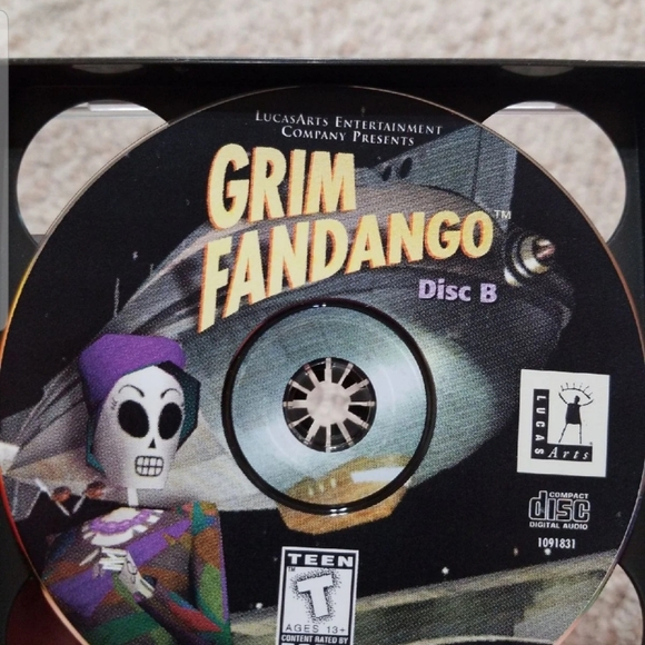 🕸Vintage Grim Fandango by Lucus Arts Rated Teen PC Game - Picture 2 of 2